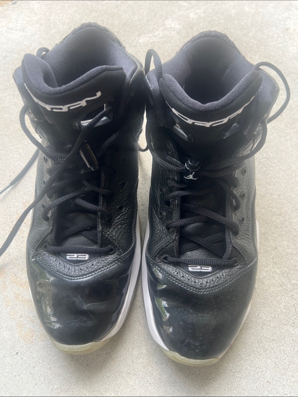 Jordan Black and White Men's Basketball Sneakers